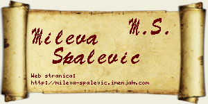 Mileva Spalević vizit kartica